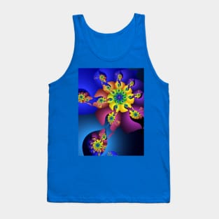 Colourful Floral Fractal Tank Top